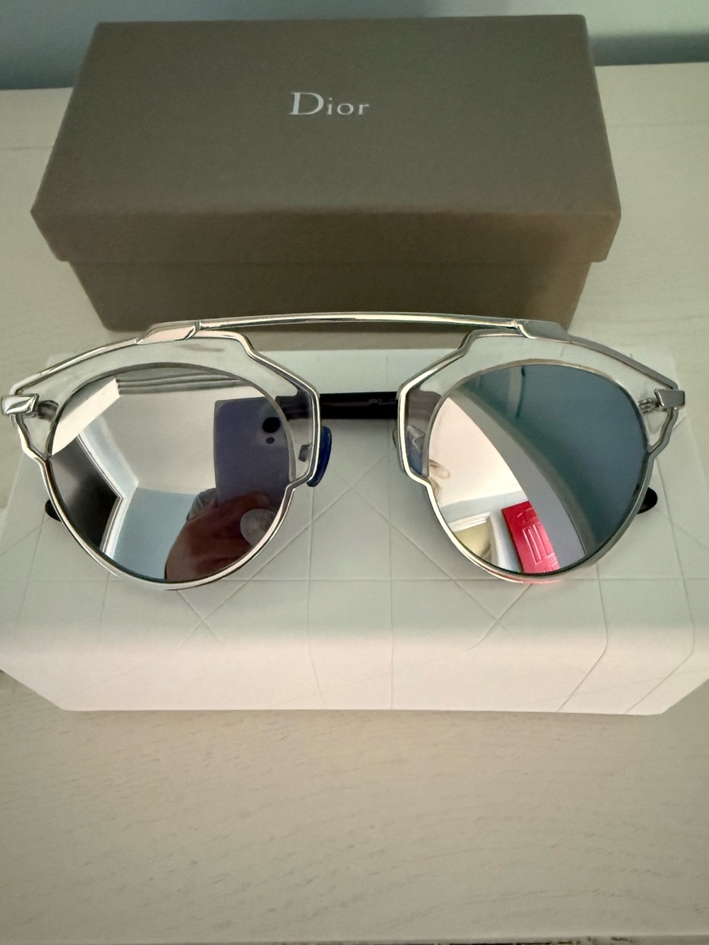 🆕 Dior “So Real” Silver Mirrored Aviator 48mm Sunglasses ✨ LIKE NEW!! ✨